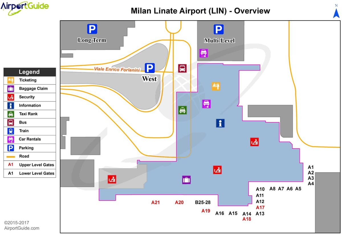 milà linate mapa