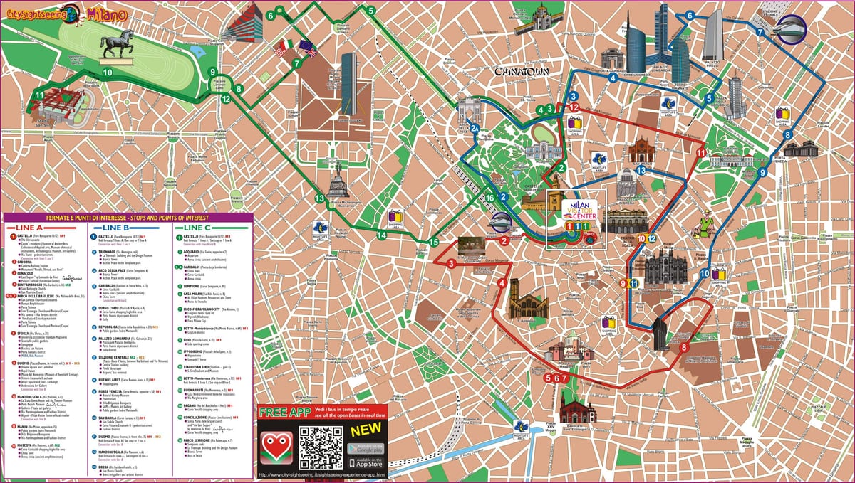 mapa de milà autobús