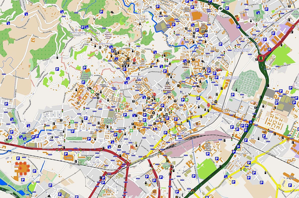 mapa de milà bèrgam