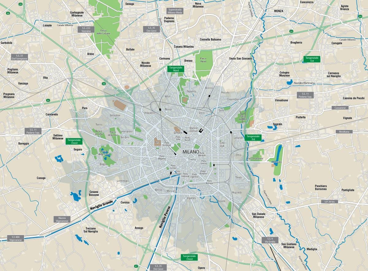 mapa de milà i canals 