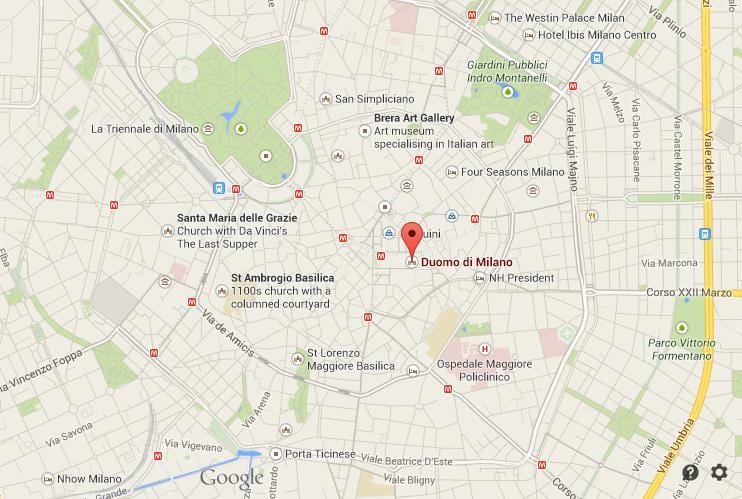 mapa de la catedral de milà 
