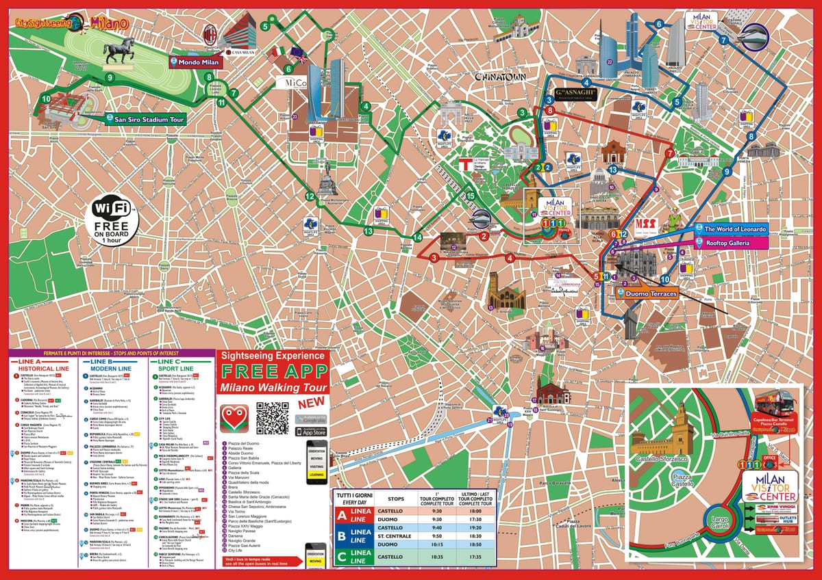 milà hop on hop off mapa de rutes