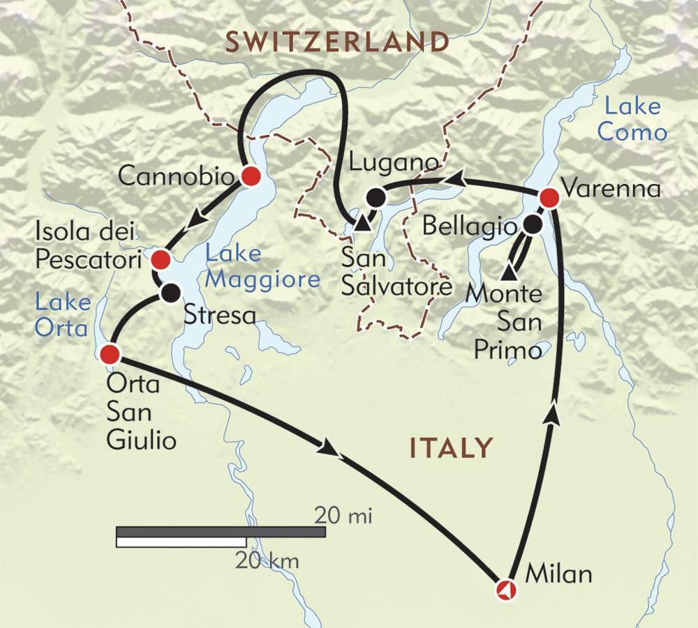 mapa de milà llacs