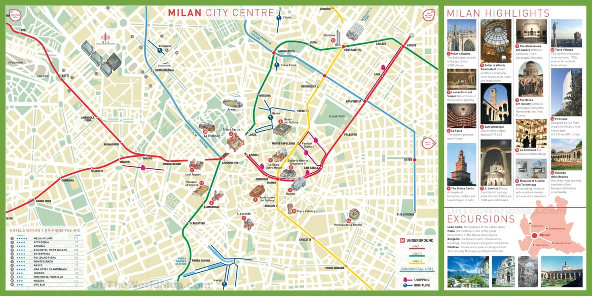 ciutat de turisme milà mapa