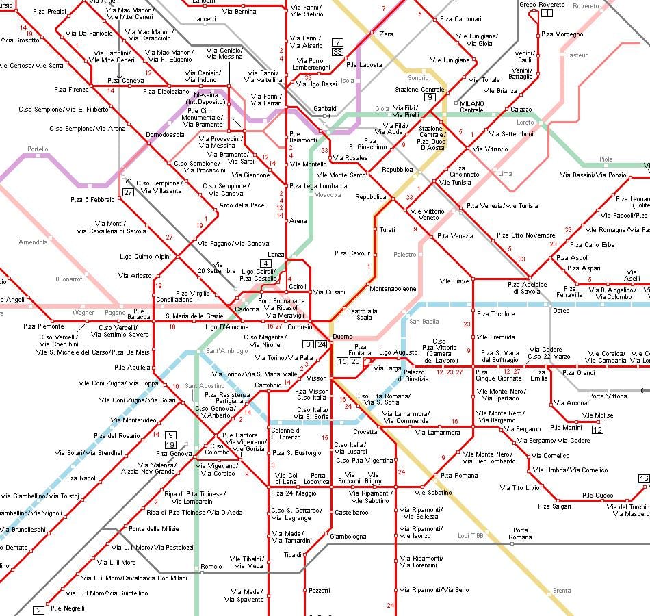 tramvia milà mapa
