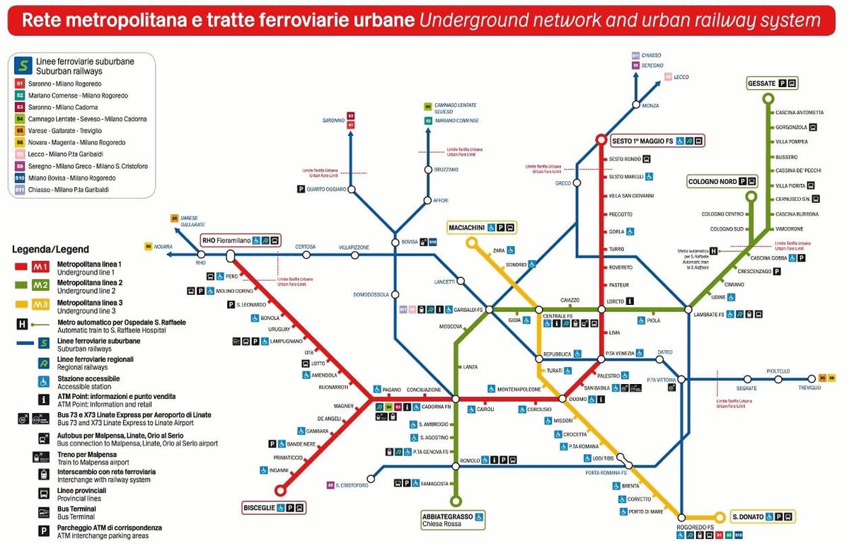 milà transport mapa