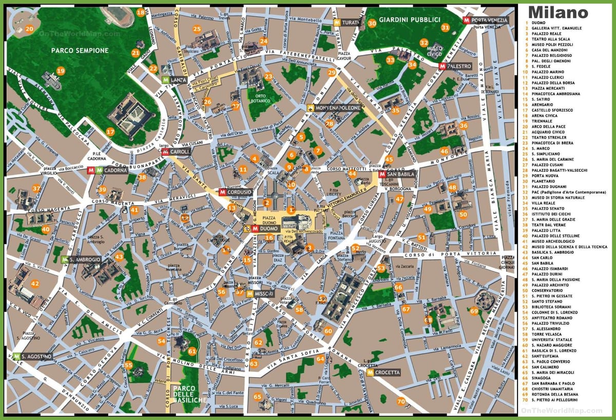 milà mapa turístic