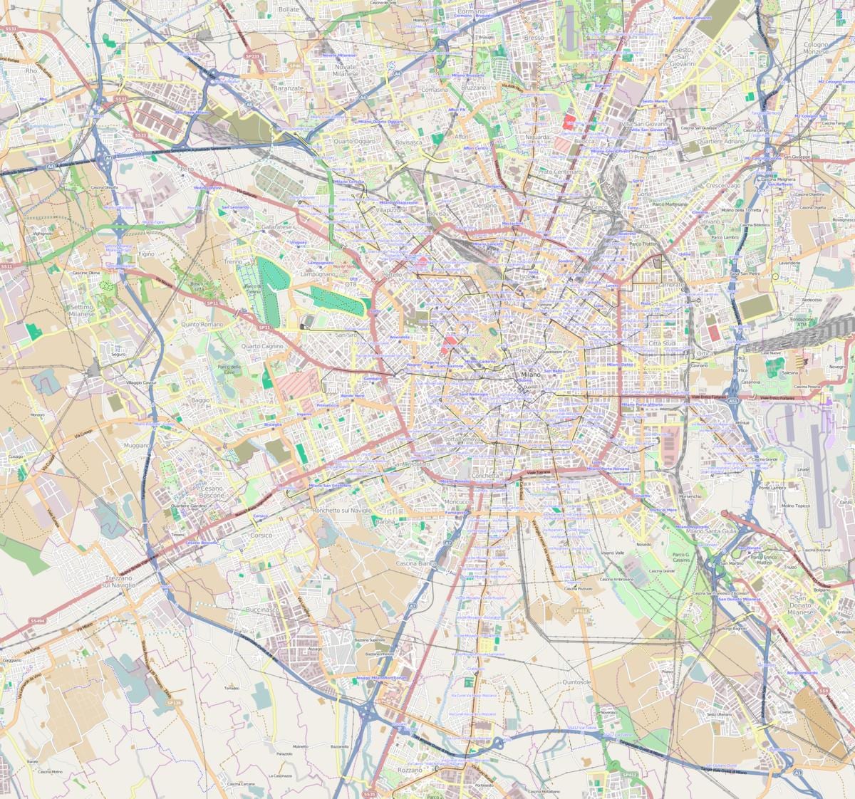 mapa de milano rogoredo estació de tren