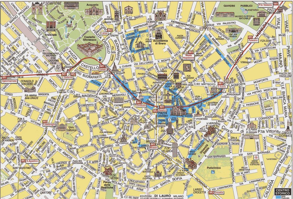 milà mapa de la ciutat amb llocs d'interès