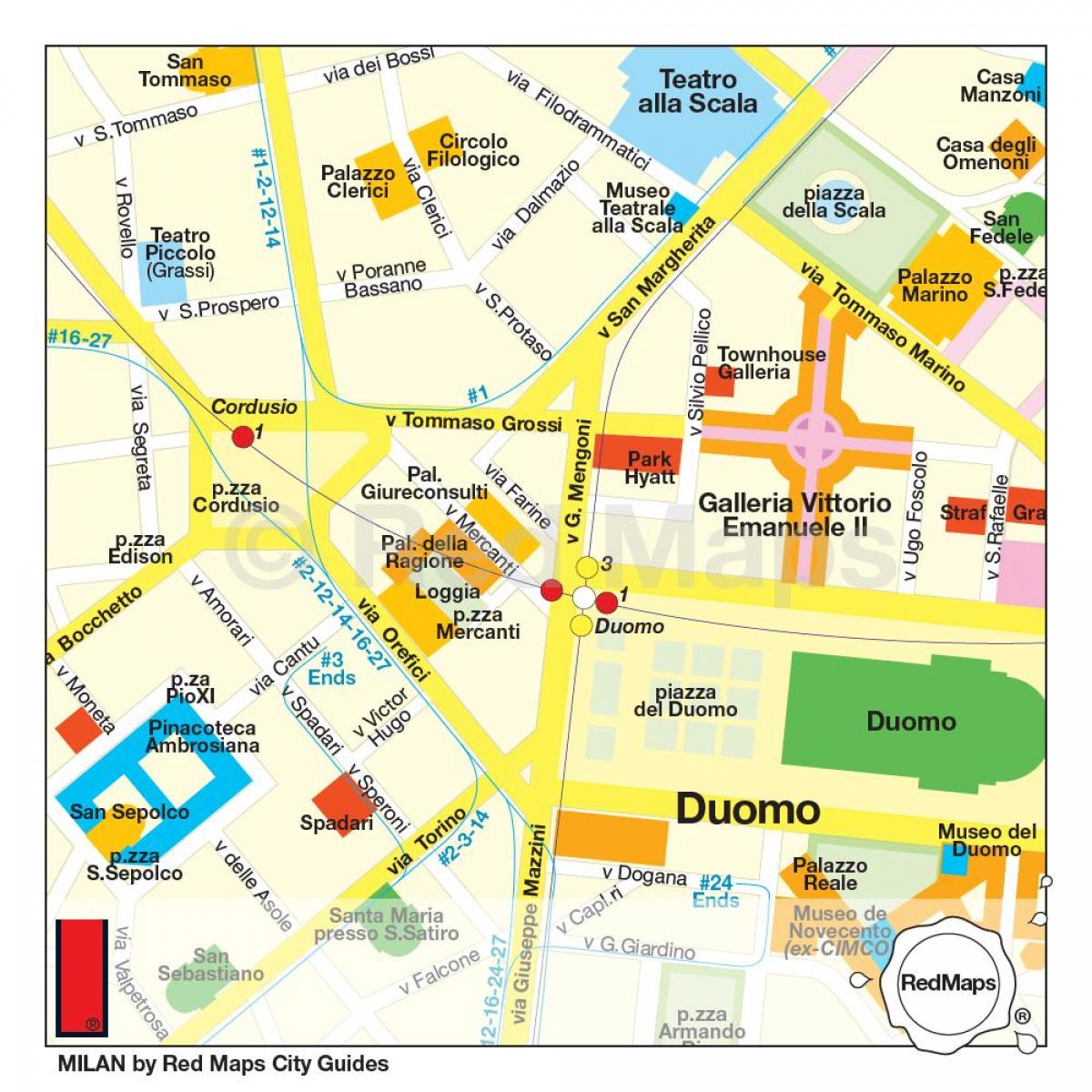 mapa de milà carrer comercial