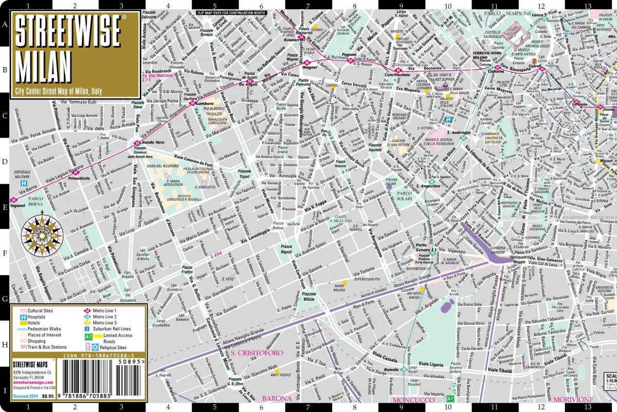 mapa de carrers de milà centre de la ciutat