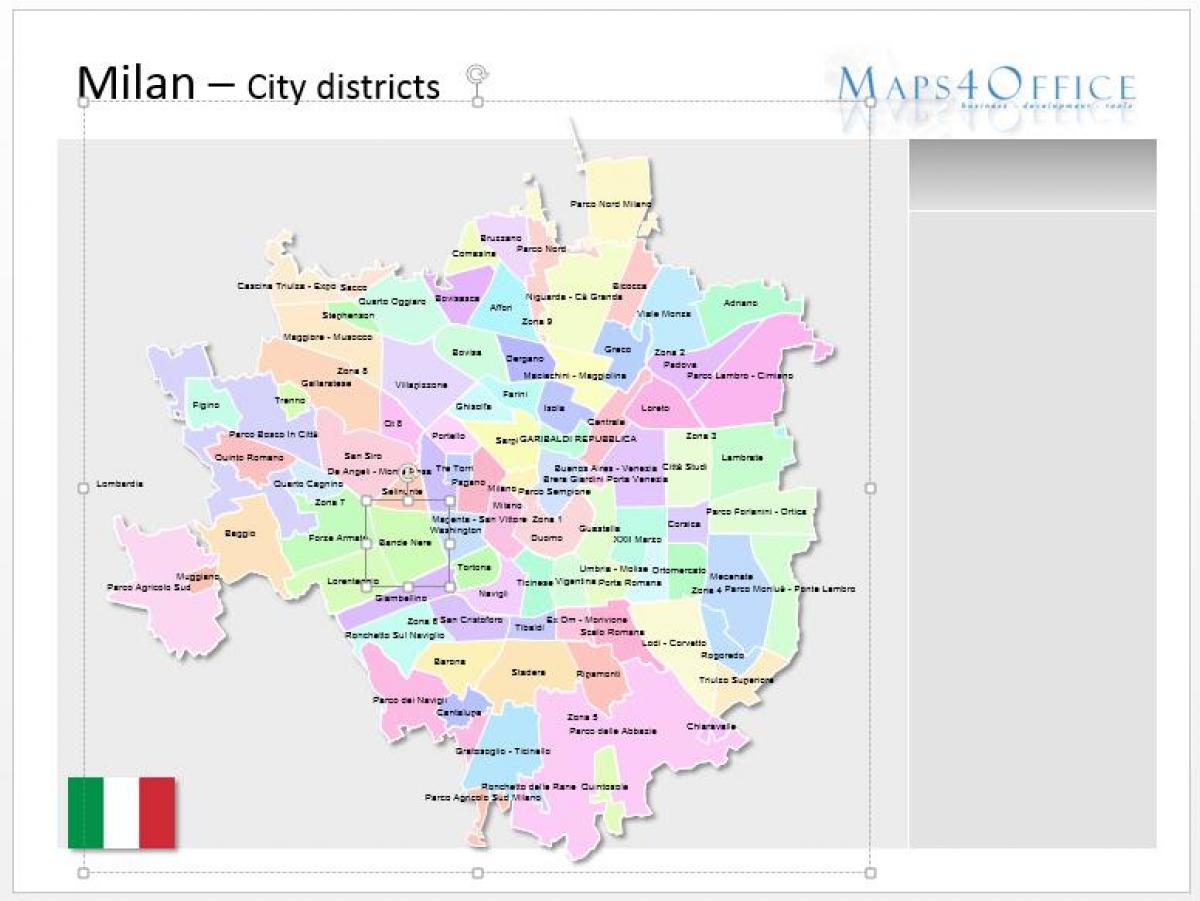 mapa de milà districtes