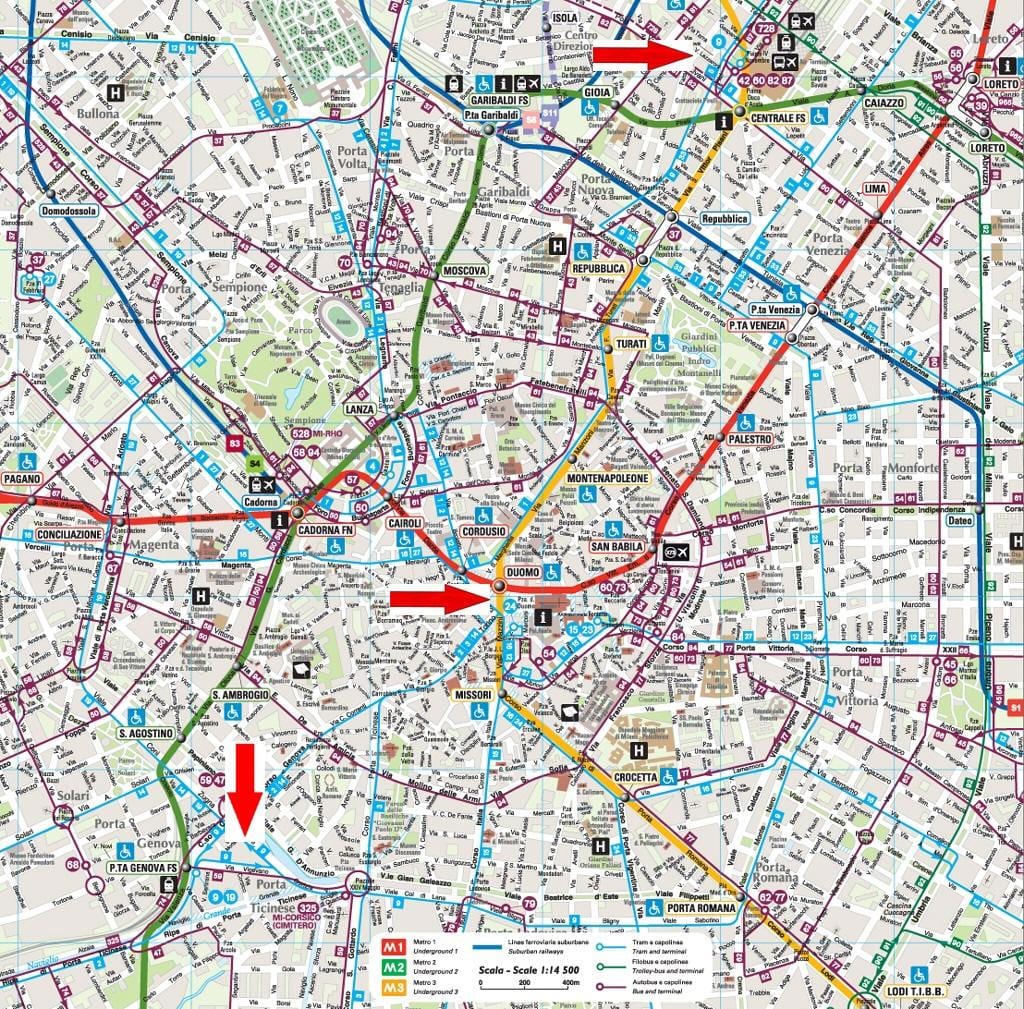milà navigli mapa