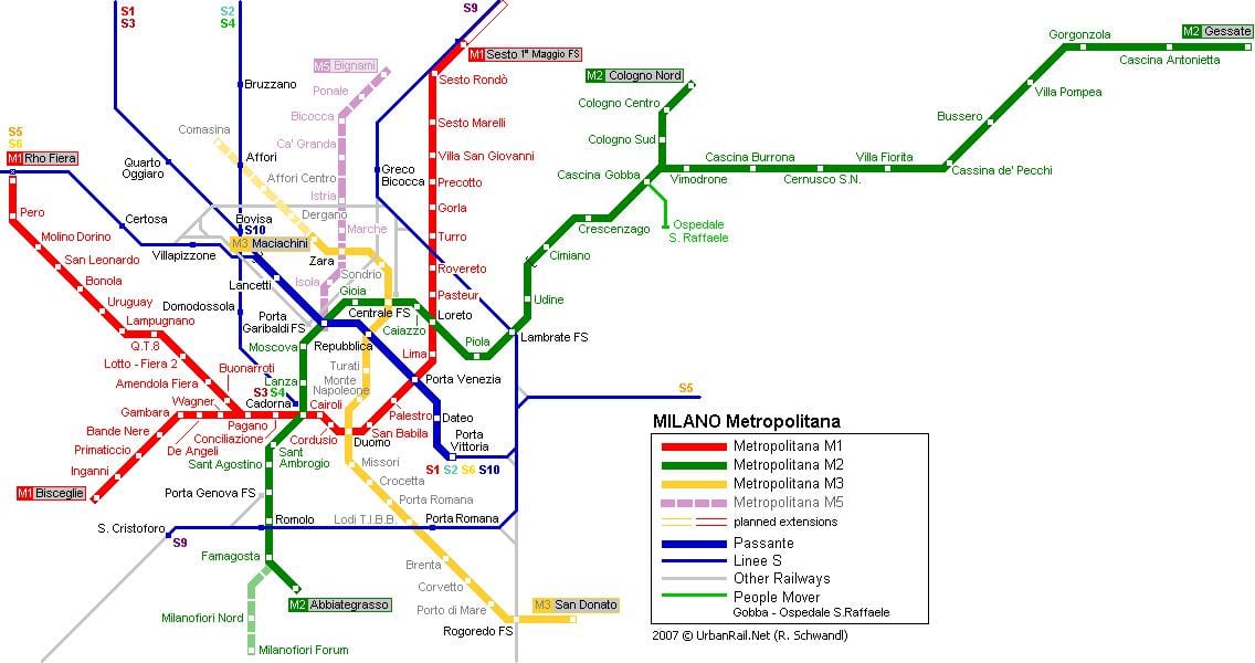 milà plànol de metro de 2016
