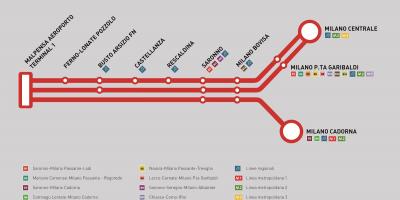 Malpensa express tren mapa