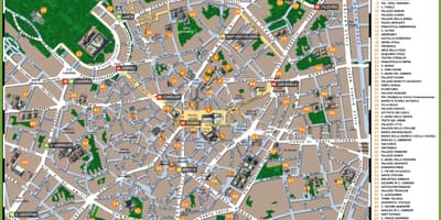 Mapa de milà, itàlia atraccions turístiques