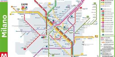 Milano autobús mapa