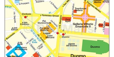 Mapa de milà carrer comercial
