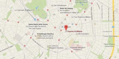 Mapa de la catedral de milà 