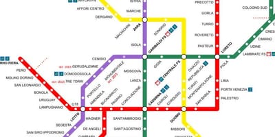 Milà, itàlia estació de tren mapa