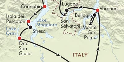 Mapa de milà llacs