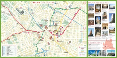 Ciutat de turisme milà mapa