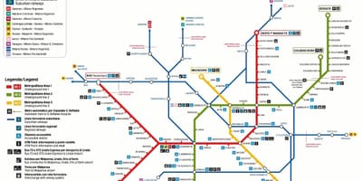 Milà transport mapa