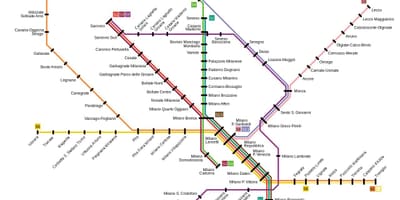 Milano tren mapa