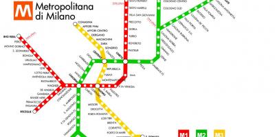 Milano tub mapa